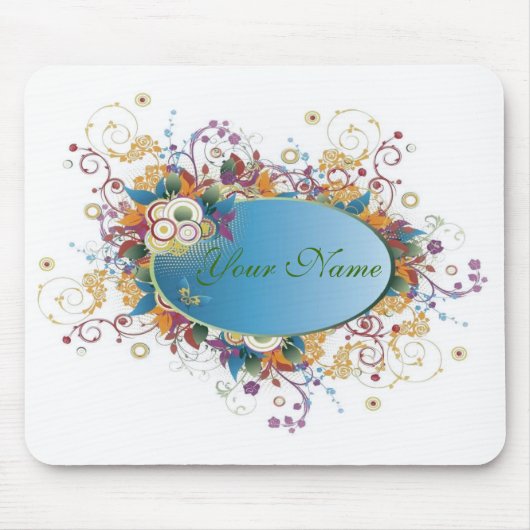 Tapis De Souris Mousepad à fleurs déco (Devant)