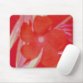 Tapis De Souris Mousepad à fleurs rouges (Avec souris)
