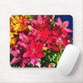 Tapis De Souris Mousepad à fleurs rouges (Avec souris)