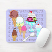 Tapis De Souris Mousepad à la crème glacée (Avec souris)