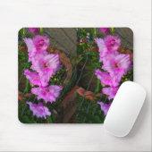 Tapis De Souris Mousepad à la fleur violette de Gladiola (Avec souris)
