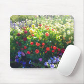 Tapis De Souris Mousepad à patchs de fleurs (Avec souris)