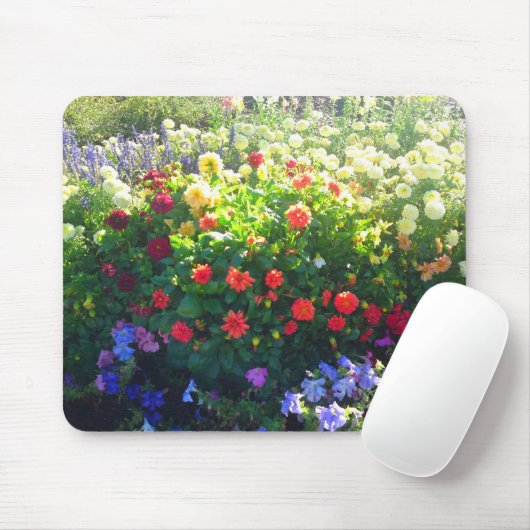 Tapis De Souris Mousepad à patchs de fleurs (Avec souris)