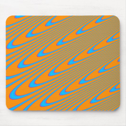 Tapis De Souris Mousepad à spirale orange et bleu (Devant)