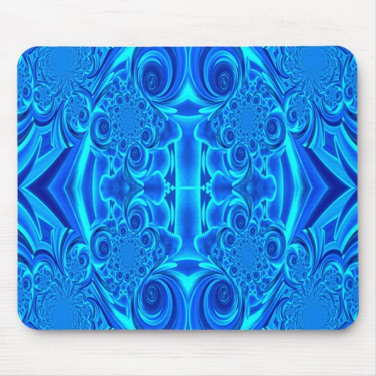 Tapis De Souris Mousepad à texture bleu vibrant (Devant)
