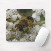 Tapis De Souris Mousepad, abeilles et fleurs (Avec souris)