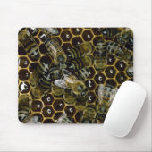 Tapis De Souris Mousepad - abeilles sur le peigne (Avec souris)