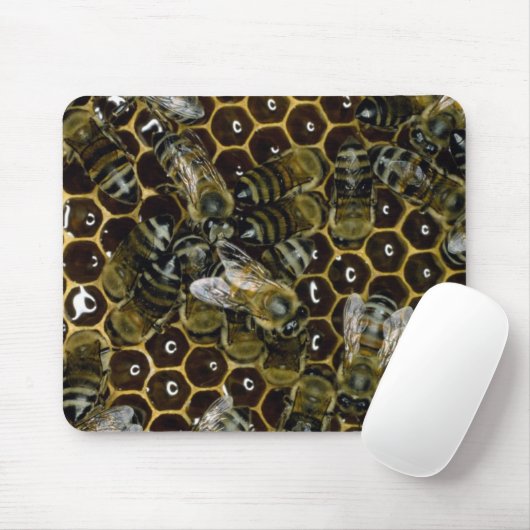 Tapis De Souris Mousepad - abeilles sur le peigne (Avec souris)