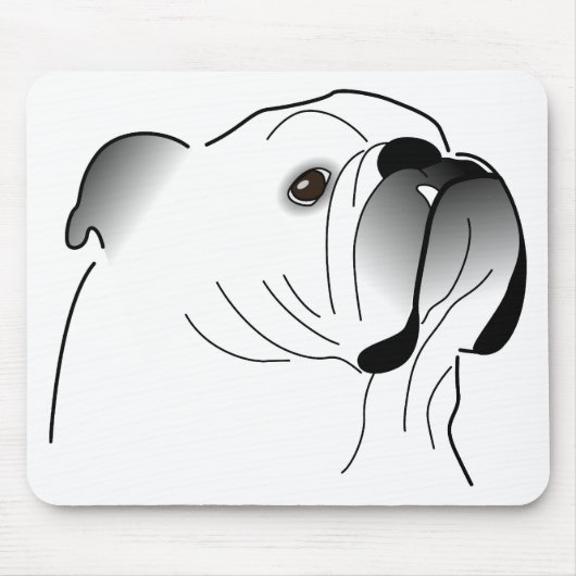 Tapis De Souris Mousepad anglais de bouledogue (Devant)