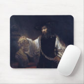 Tapis De Souris Mousepad Aristote avec un buste de Homer Rembrandt (Avec souris)