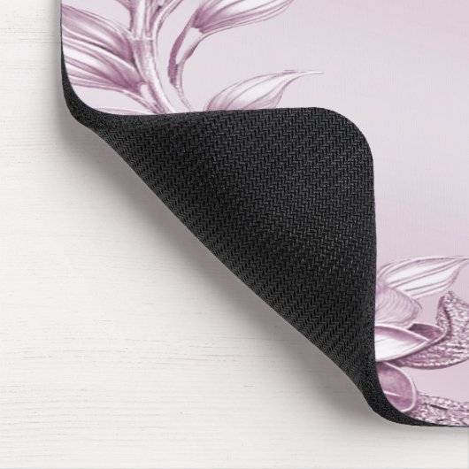 Tapis De Souris Mousepad au feuillage rose (Coin)