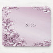 Tapis De Souris Mousepad au feuillage rose (Devant)
