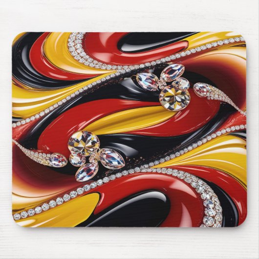 Tapis De Souris Mousepad aux couleurs belges (Devant)