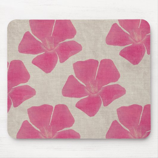 Tapis De Souris Mousepad aux fleurs roses (Devant)