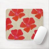Tapis De Souris Mousepad aux fleurs rouges (Avec souris)
