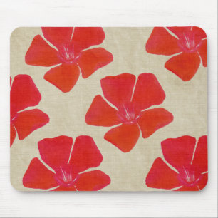 Tapis De Souris Mousepad aux fleurs rouges