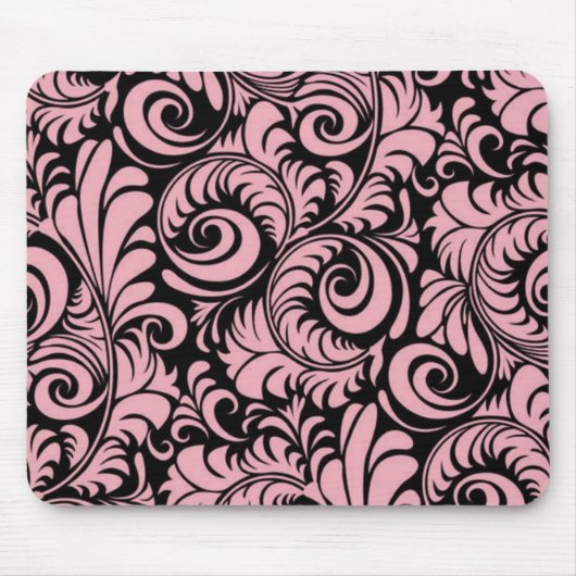 Tapis De Souris Mousepad aux perles roses et noires (Devant)