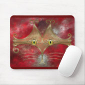 Tapis De Souris Mousepad aux yeux de chat (Avec souris)