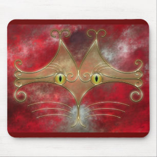 Tapis De Souris Mousepad aux yeux de chat