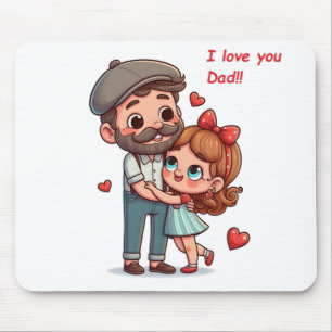Tapis De Souris Mousepad avec dévouement pour papa.