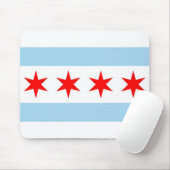 Tapis De Souris Mousepad avec Drapeau de Chicago - USA (Avec souris)