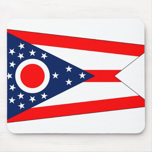 Tapis De Souris Mousepad avec Drapeau de l'Etat de l'Ohio - USA (Devant)