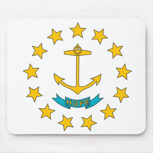 Tapis De Souris Mousepad avec Drapeau de l'Etat de Rhode Island -  (Devant)