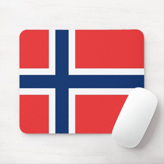 Tapis De Souris Mousepad avec Drapeau de Norvège (Avec souris)