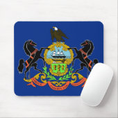 Tapis De Souris Mousepad avec Drapeau de Pennsylvanie Etat - USA (Avec souris)