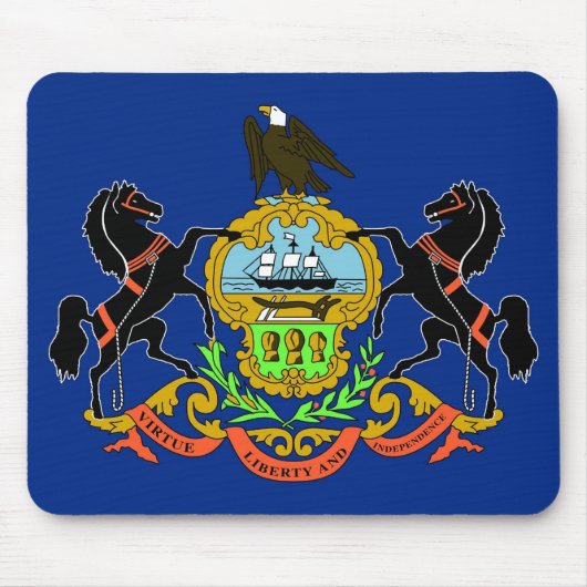Tapis De Souris Mousepad avec Drapeau de Pennsylvanie Etat - USA (Devant)