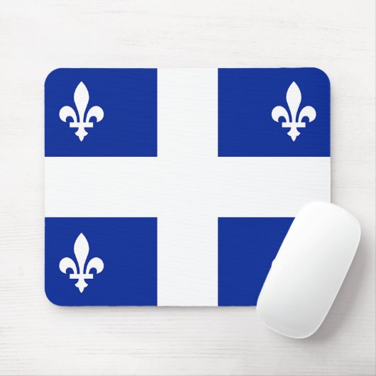 Tapis De Souris Mousepad avec Drapeau de Québec, Canada (Avec souris)