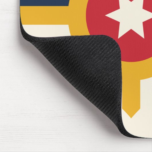 Tapis De Souris Mousepad avec Drapeau de Tulsa, Oklahoma (Coin)