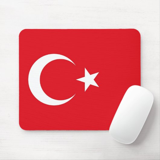 Tapis De Souris Mousepad avec Drapeau de Turquie (Avec souris)