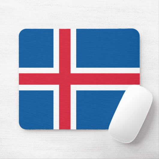 Tapis De Souris Mousepad avec Drapeau d'Islande (Avec souris)