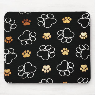 Tapis De Souris Mousepad avec Empreintes de pattes