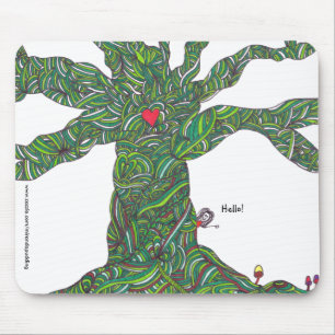 Tapis De Souris Mousepad avec hello d'arbre et de caractère le '