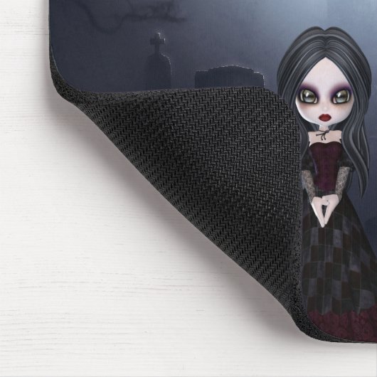 Tapis De Souris Mousepad avec la fille déplaisante de Goth dans le (Coin)
