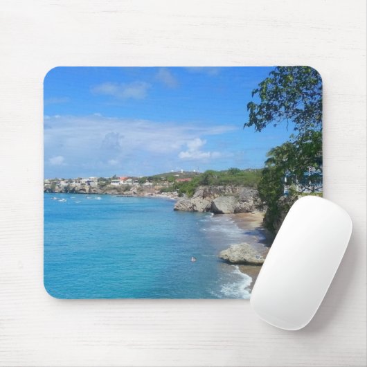 Tapis De Souris Mousepad avec la vue Westpoint Curaçao de plage (Avec souris)