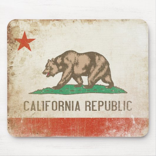 Tapis De Souris Mousepad avec le drapeau affligé de République de (Devant)