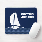 Tapis De Souris Mousepad avec le nom du capitaine dessus (Avec souris)