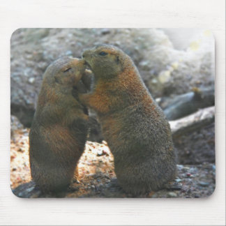 Tapis De Souris Mousepad avec les couples mignons de marmotte