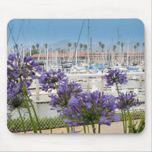 Tapis De Souris Mousepad avec les fleurs bleues d'Agapanthus