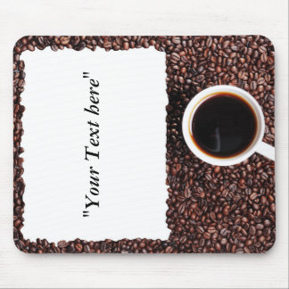 Tapis De Souris Mousepad avec motif de café et champ de texte