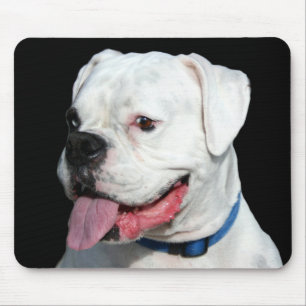 Tapis De Souris Mousepad blanc de boxeur