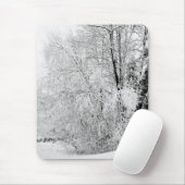 Tapis De Souris Mousepad blanc d'hiver (Avec souris)