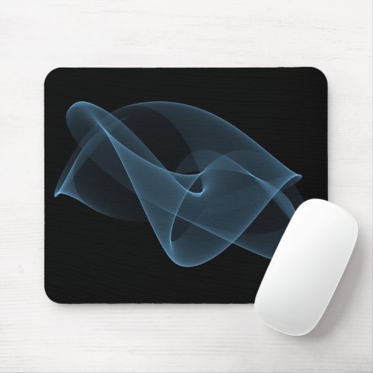 Tapis De Souris Mousepad bleu abstrait (Avec souris)