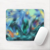 Tapis De Souris Mousepad bleu Abstrait (Avec souris)