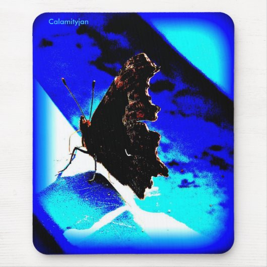 Tapis De Souris mousepad bleu de papillon, Calamityjan (Devant)