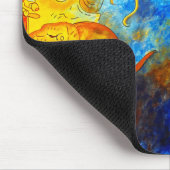 Tapis De Souris Mousepad bleu et orange maya (Coin)