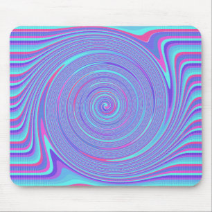 Tapis De Souris Mousepad bleu et rose